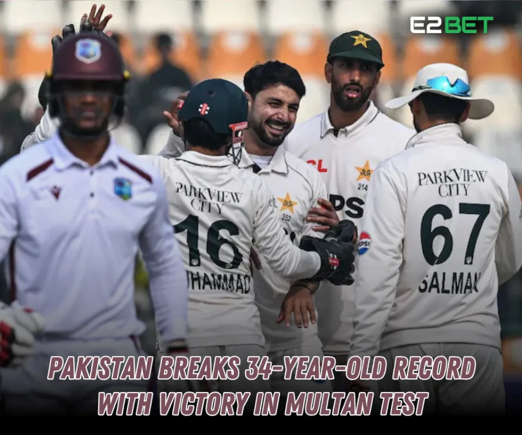 Pakistan Breaks 34-Year-Old Record with Historic Victory in Multan Test